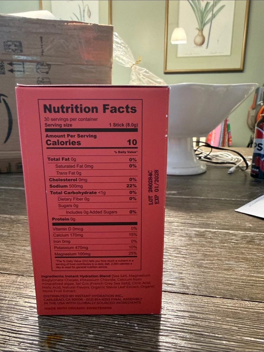 Hydration Raspberry Electrolyte Drink Mix - Pink